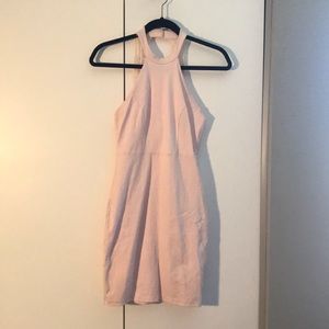 LULUS blush pink lace dress
